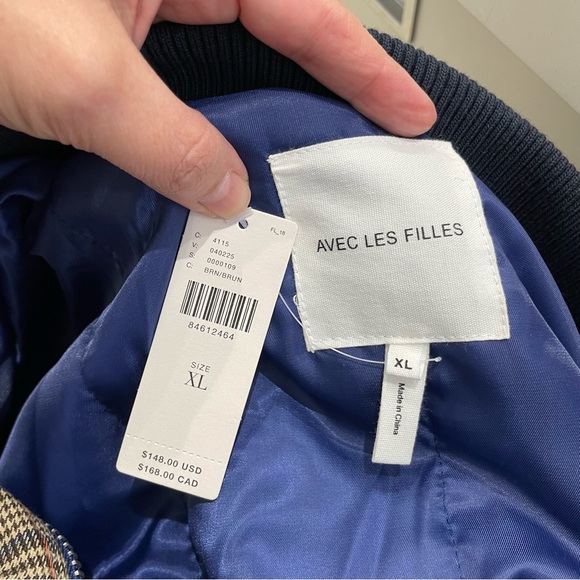 NWT Anthropologie Avec Les Filles Embroidered Love Bomber Jacket / Size XL - Picture 10 of 10